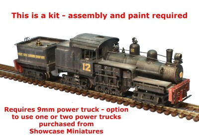 N Scale Class C Shay Locomotive Shell Kit by Showcase Miniatures