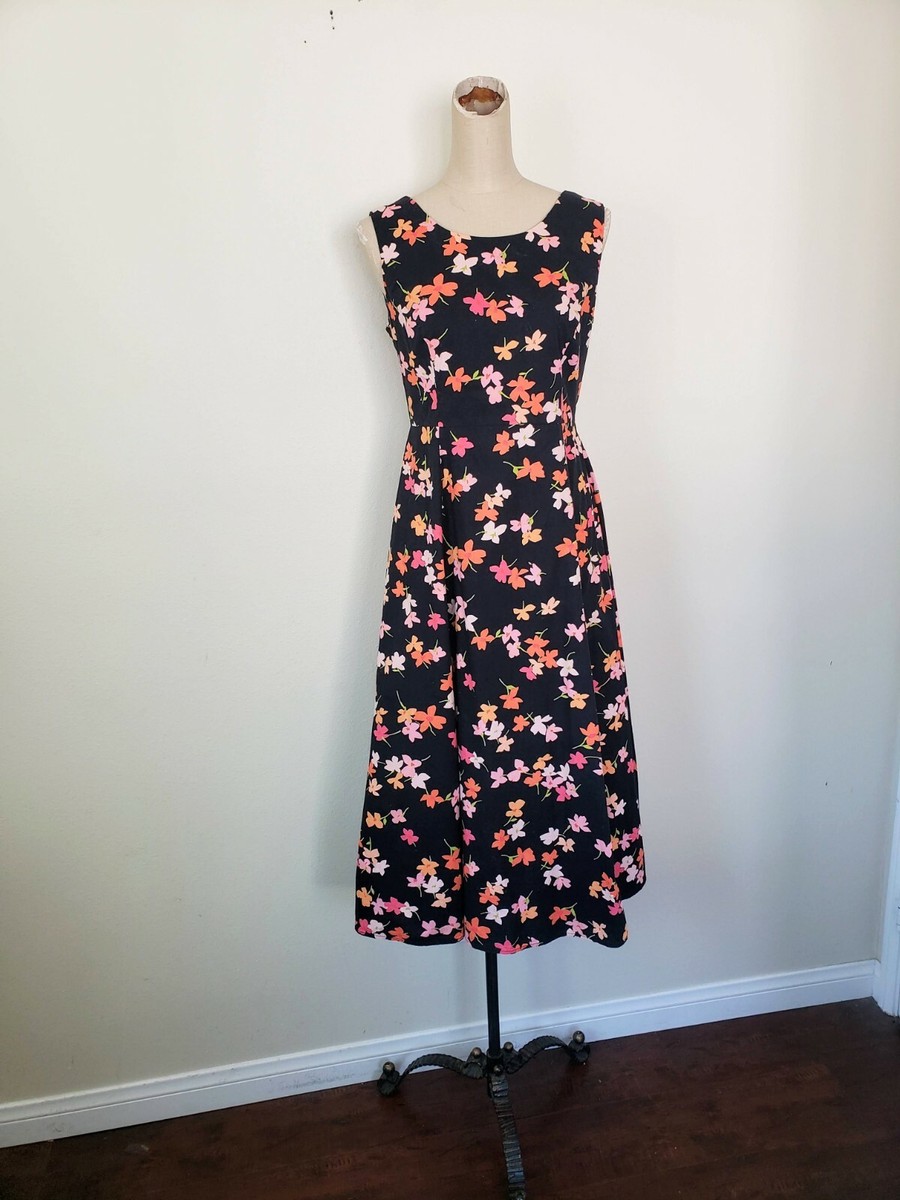 chadwicks cocktail dresses Chadwicks Floral Black Dress Size 6P