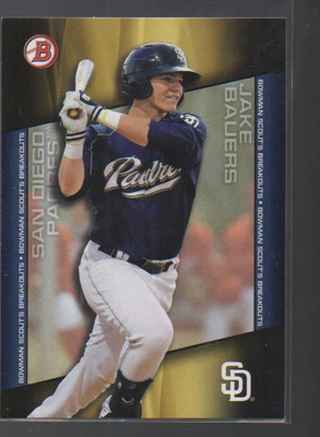 JAKE BAUERS  2014 BOWMAN DRAFT BOWMAN SCOUT'S BREAKOUTS CARD #BSB-JB