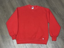 Vintage Large Russell Athletic Made in USA Sweatshirt Blank Red Crewneck 90's