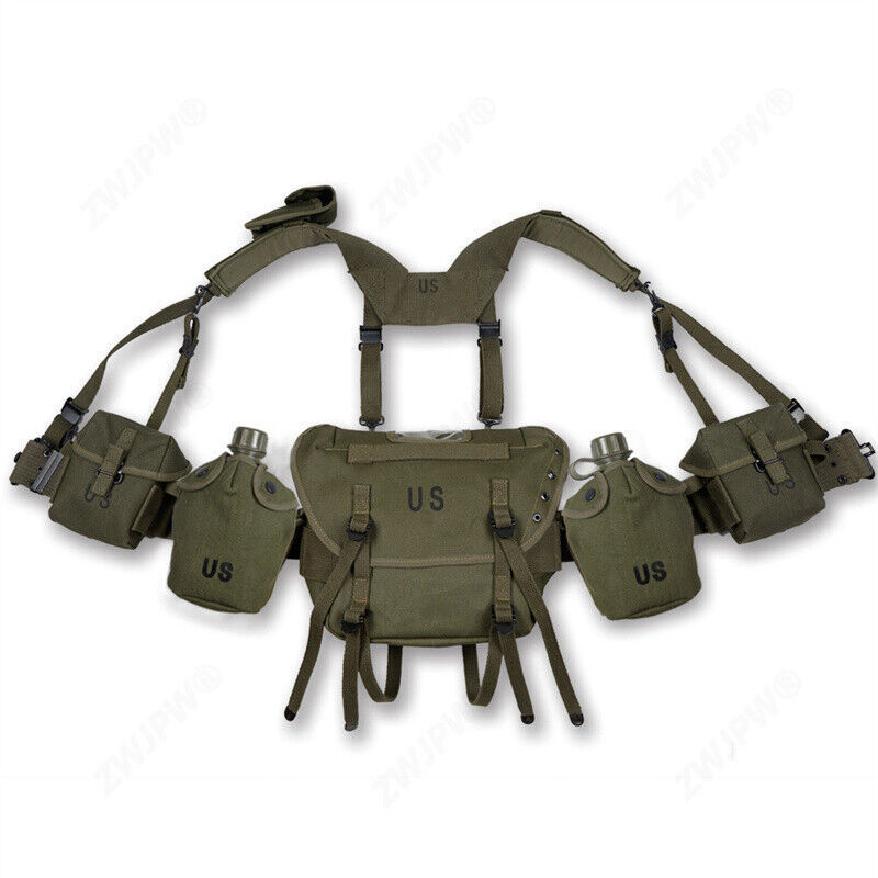 1 プレートアーマー OD装備一式セット コンバットベルト スリング ポーチ USMC Vietnam War M1956 M1961 Equipment Tactical Combat