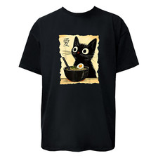 Black Kitty Cat Ramen "Love" in Chinese Graphic T-Shirt / Hoodie / Sweatshirt