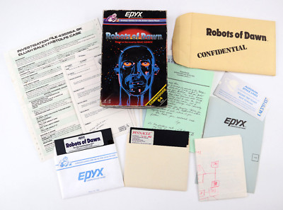 Robots Of Dawn Isaac Asimov EPYX 1984 Commodore 64 5.25 Disk Complete Tested