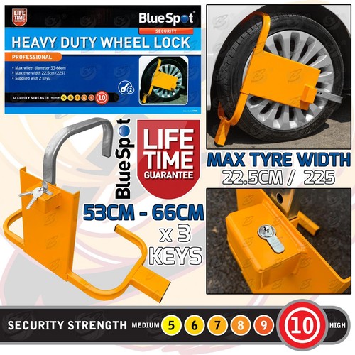 HEAVY DUTY Wheel Clamp Car Caravan Wheel Lock Trailer Motor Home