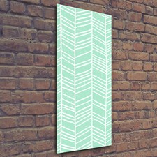 Tulup Glass Print Wall Art 50x125 - Herringbone pattern