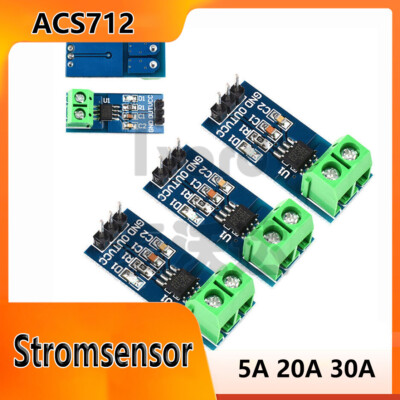 ACS712 Stromsensor Modul 5A 20A 30A Analogausgang für Arduino Raspberry Pi DC 5V