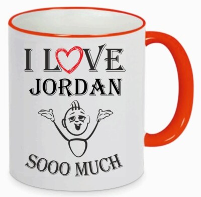 Kaffetasse I Love Jordan so Much Kaffee Becher Tasse Liebe Rot 104176
