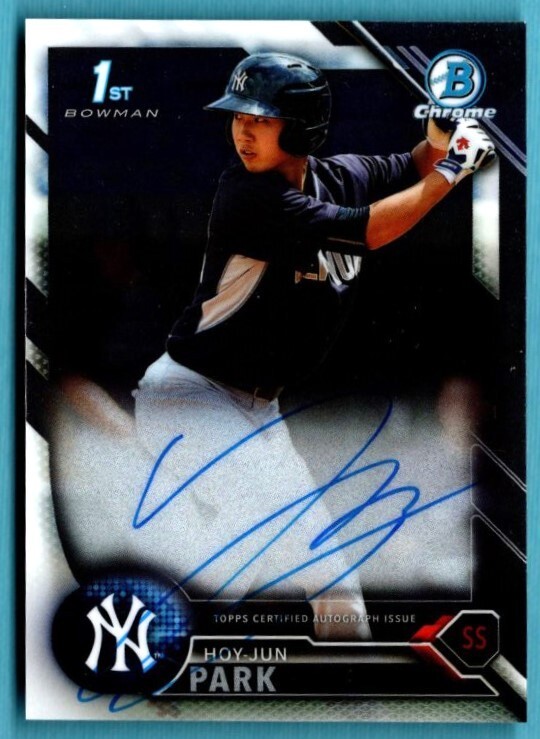 2016 Bowman Chrome Autograph Auto Hoy-Jun Park Card # BCPA-HJP