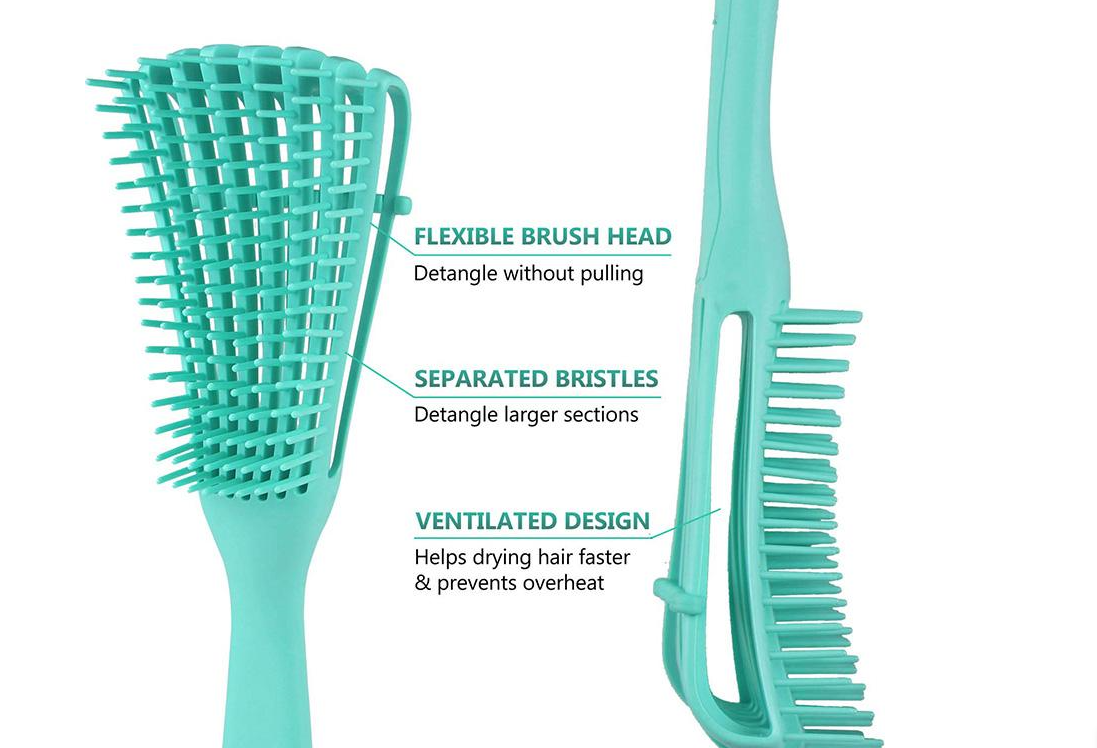 New Detangling Easy Brush Hair Combing Detangle With Wet/Dry Curly Natural Hair eBay