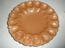Vintage Frankoma Deviled Egg Plate Brown No. 819 