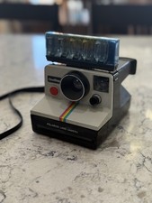 Vintage Polaroid SX-70 OneStep White Rainbow Stripe Instant Camera UNTESTED