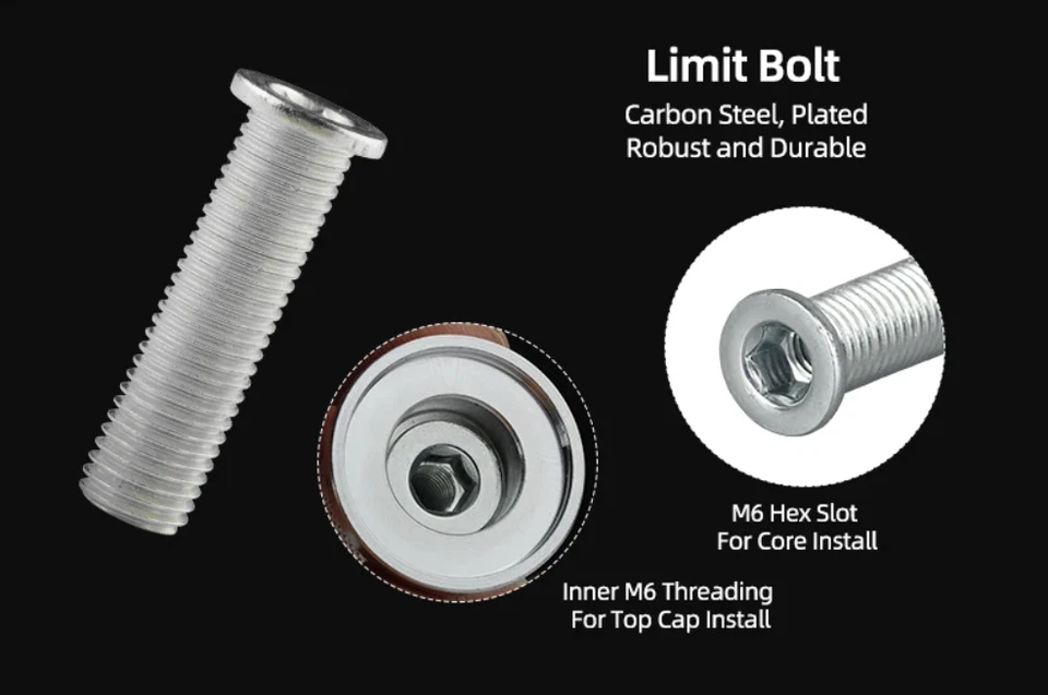 Bicycle Compression Plug Steerer Headset Expansion Bolt 1-1/18  road gravel mtb - Image 4 of 4