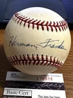 HERMAN FRANKS 2 SIGNED AUTOGRAPHED ONL BASEBALL! Dodgers, Athletics, Giants! JSA