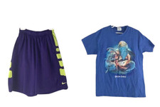 Lot of 2 Boys' Nike Dri-Fit Shorts Delta Blue Ocean T-Shirt, Size M