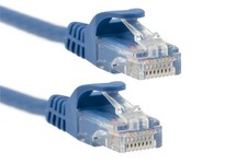 Cat6 Ethernet Patch Cable, Snagless, UTP, 10 ft, Blue