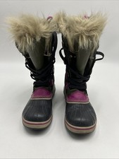 Sorel Joan of Arctic Girl s Size 2 Waterproof Winter Snow Boots Faux Fur Trim