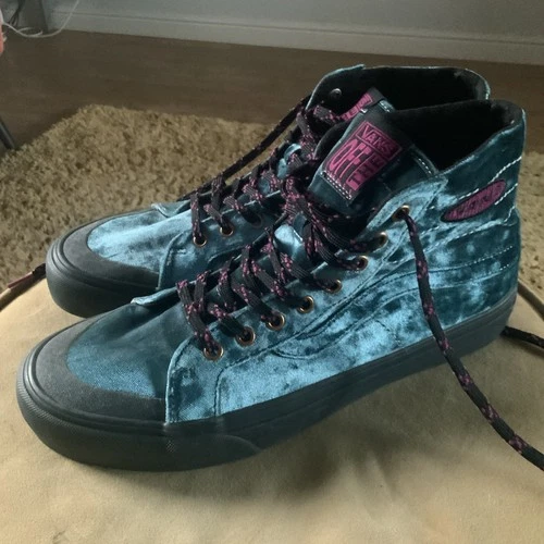 Mens Vans Green High Top Trainers, Size 10 Eur 44.5