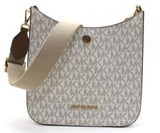 NEW Authentic MICHAEL KORS BRILEY Small MK Signature Monogram Messenger Vanilla