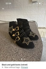 Black And Gold Boots