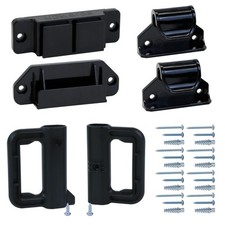 Retractable Baby Gate Parts Kit - Black Retractable Gates Full Set Wall Mount...