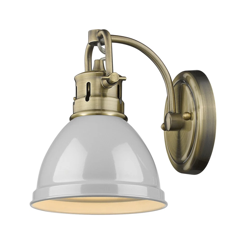 Golden Lighting 3602-BA1-AB Duncan 9" Tall Bathroom Sconce - White - Image 4 of 4