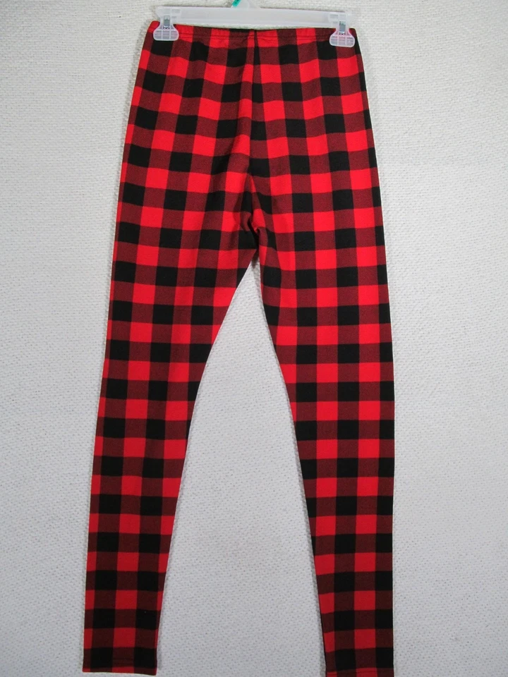 SHEIN Womens Junior XS Buffalo Plaid Red Black Checkered Cotton Lounge Pant - Image 4 of 4