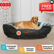 Large/XL/XXL Jumbo Orthopedic Pets Dog Bed Dogs Kennel Basket Pillow Waterproof