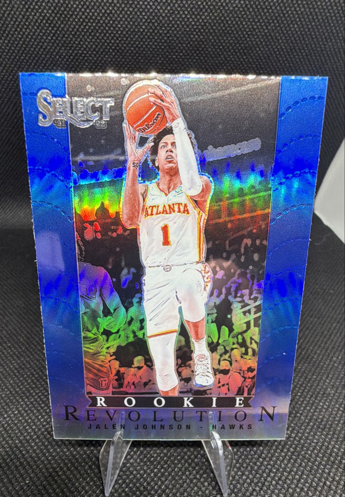 2021-22 Panini Select - Rookie Revolution Jalen Johnson #6 Blue Prizm (RC)