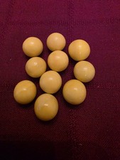 Vintage Butterscotch Uranium Glass Marbles Lot of 9 UV Reactive Approx. 5/8"