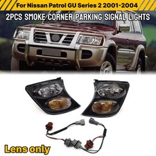 For Nissan Patrol Gu Series 2 2001-2004 2x Lhrh Smoke Front Corner Lights Lamps