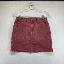 American Eagle Women's Size 4 Red Super Stretch Corduroy Skirt