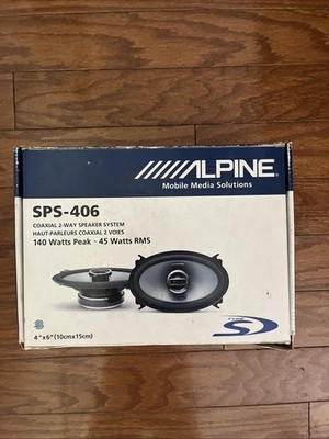 Alpine SPS-406 Type S Coaxial Two-Way Speaker System 140 Watts Peak 2-Way Mobile