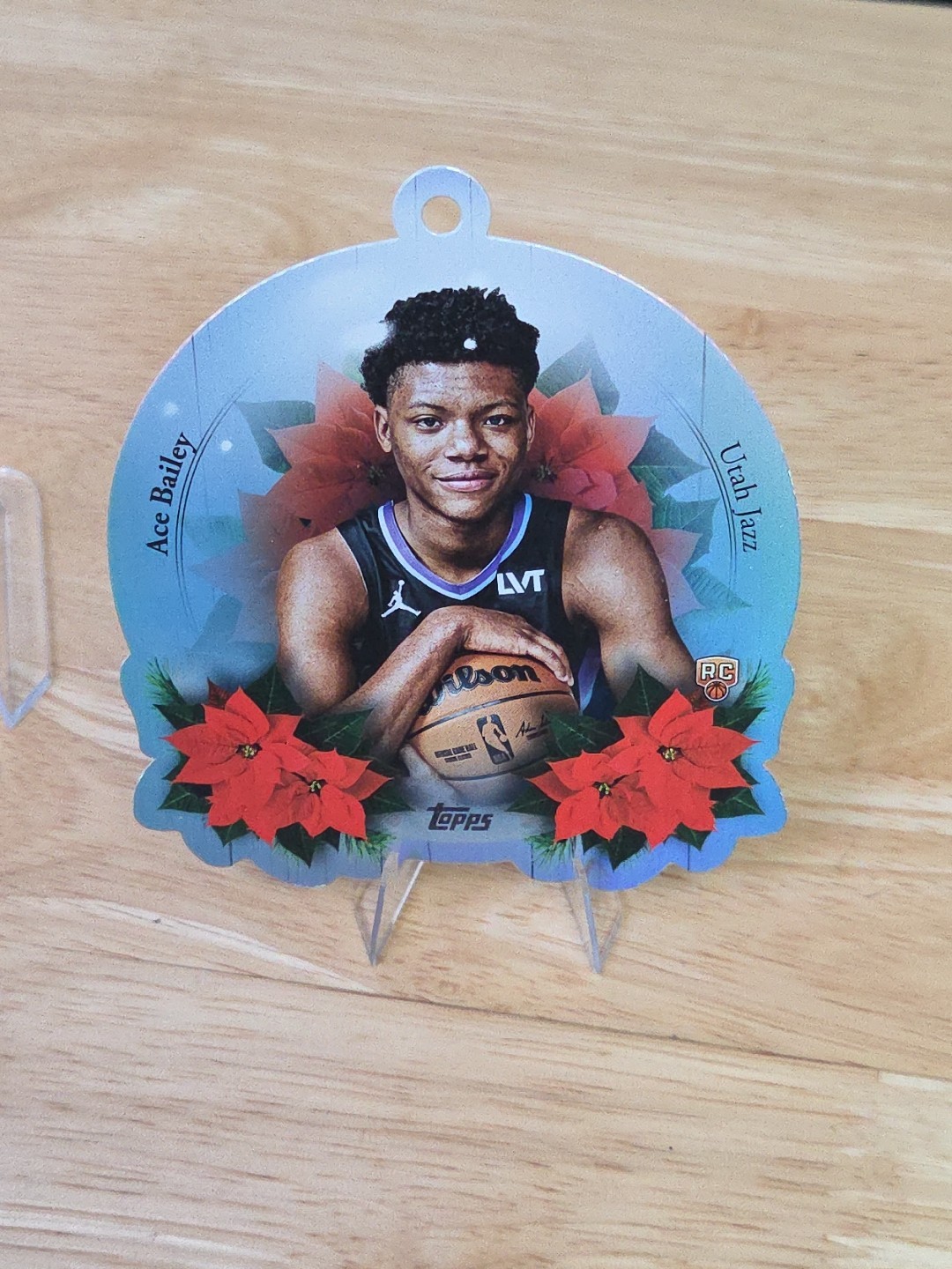 2025-26 Topps Holiday #DCO-AB Ace Bailey Die-Cut Ornament RC Utah Jazz