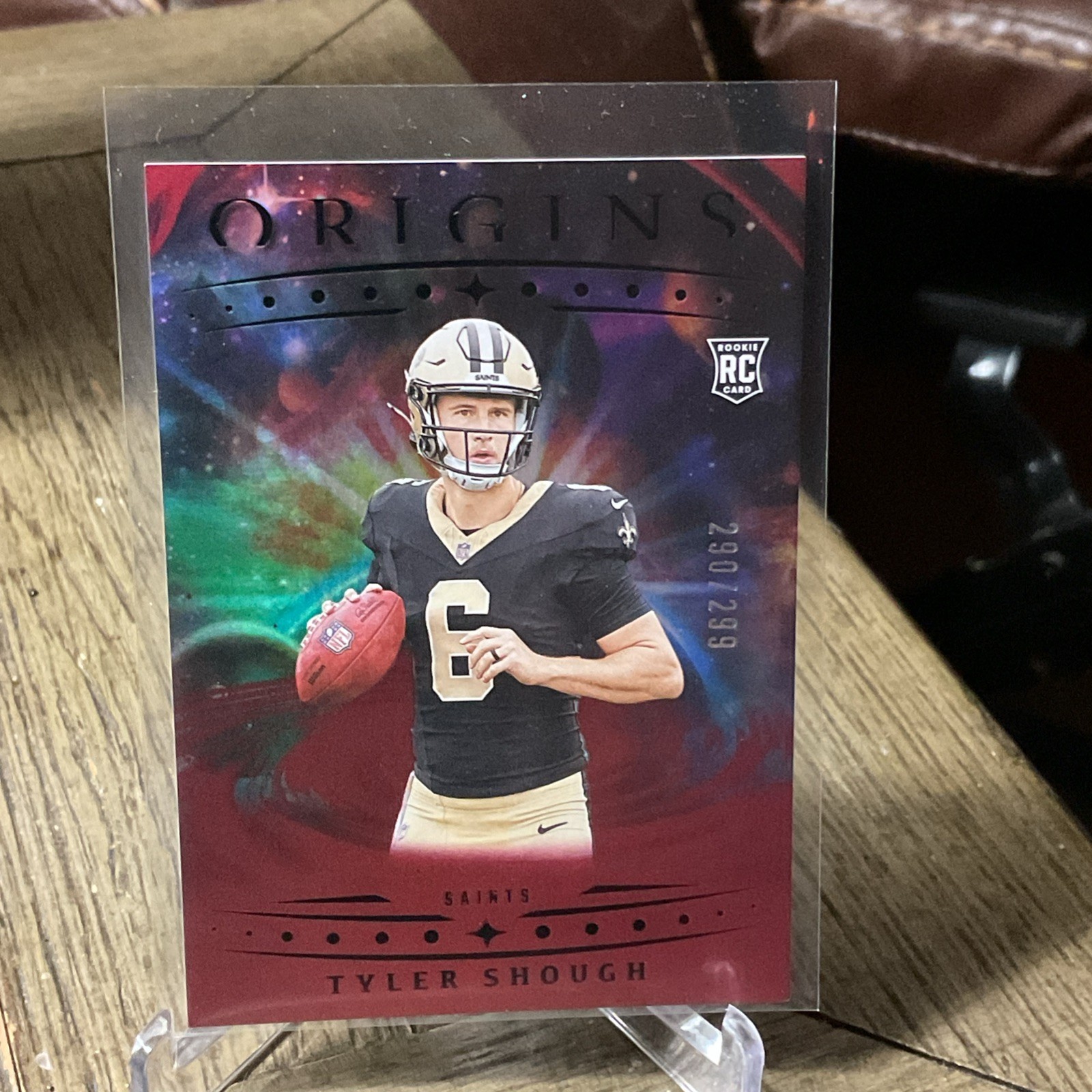 2025 Panini Origins - Rookies Tyler Shough, Tyler Shough #117 Red /299 (RC)