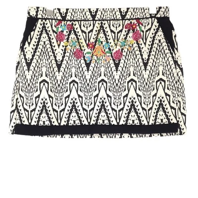 Desigual Mini Falda Vintage Tipo A-Line Negro Blanco LN7 Talla 42 - Imagen 1 de 4