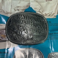 Hesston National Finals Rodeo NFR Western Belt Buckle ADM Collectors 1993 VTG