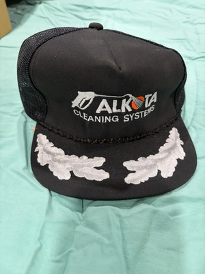 #ad Alkota Cleaning Systems Vintage Truckers Hat Black Adjustable Back One Size $10.00