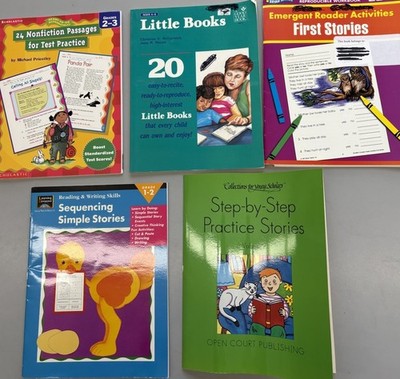 Stories, Passages, Little Readers Set Of 5 Paperback  Books For Beginning Reader