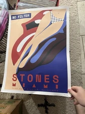 Rolling Stones Miami Hard Rock Stadium No Filter Tour Lithograph Numbered