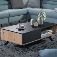 Couchtisch FineBuy Sofatisch 110X60X38 Cm MDF Eiche Wohnzimmertisch Schublade