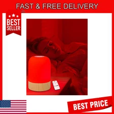 Aoife Red Light Sleep Lamp 670nm – Bedside Night Light, Touch & Remote