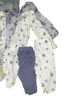 JC !WOW! Newborn Carter's 9 piece Blue Floral Sleepers Bodysuits Pants Set — photo 3