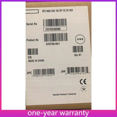 New870759-B21 870795-001 HPE 900GB SAS 12G 15K SFF SC DS HDD Hard Drive