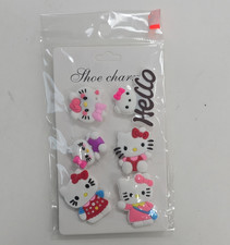 Hello Kitty PVC Multicolor Cartoon Shoe Charms Set, 6 Pieces