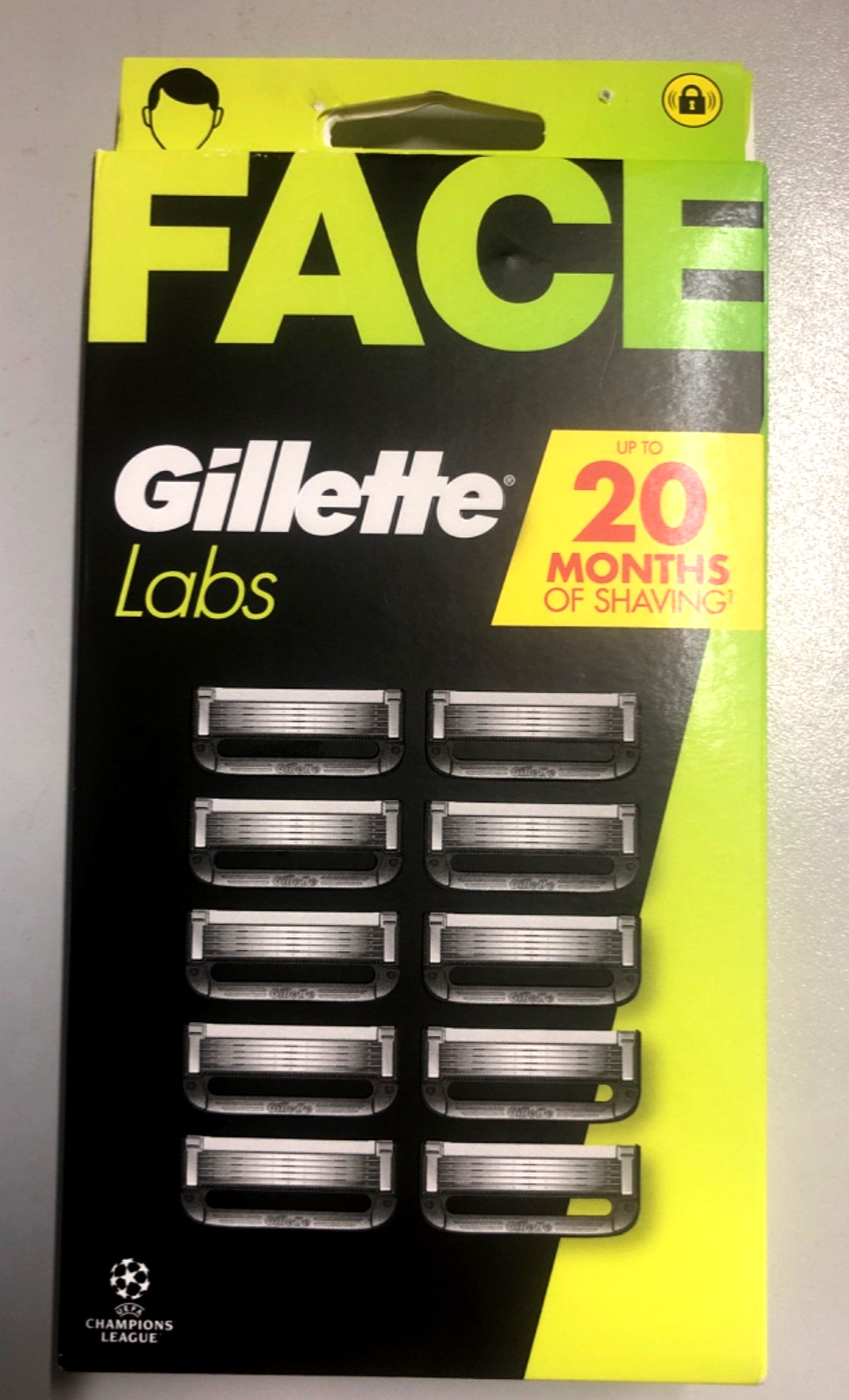 Gillette Labs Men's Razor Blades, 10 Shaving Blade Refills