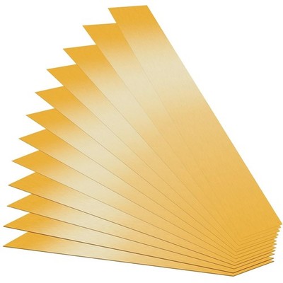12 Pieces Brass Strip, Shim Stock Assortment, 1 Width x 6 Length, 0.002, .004,