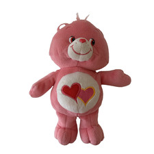 Care Bears Love-a-Lot Bear Plush Stuffed Animal Pink Hearts