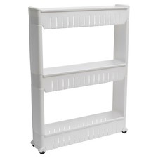 Multi-Purpose Slim Rolling Cart - 3-Tier Utility Organizer for Bathroom, Kitchen