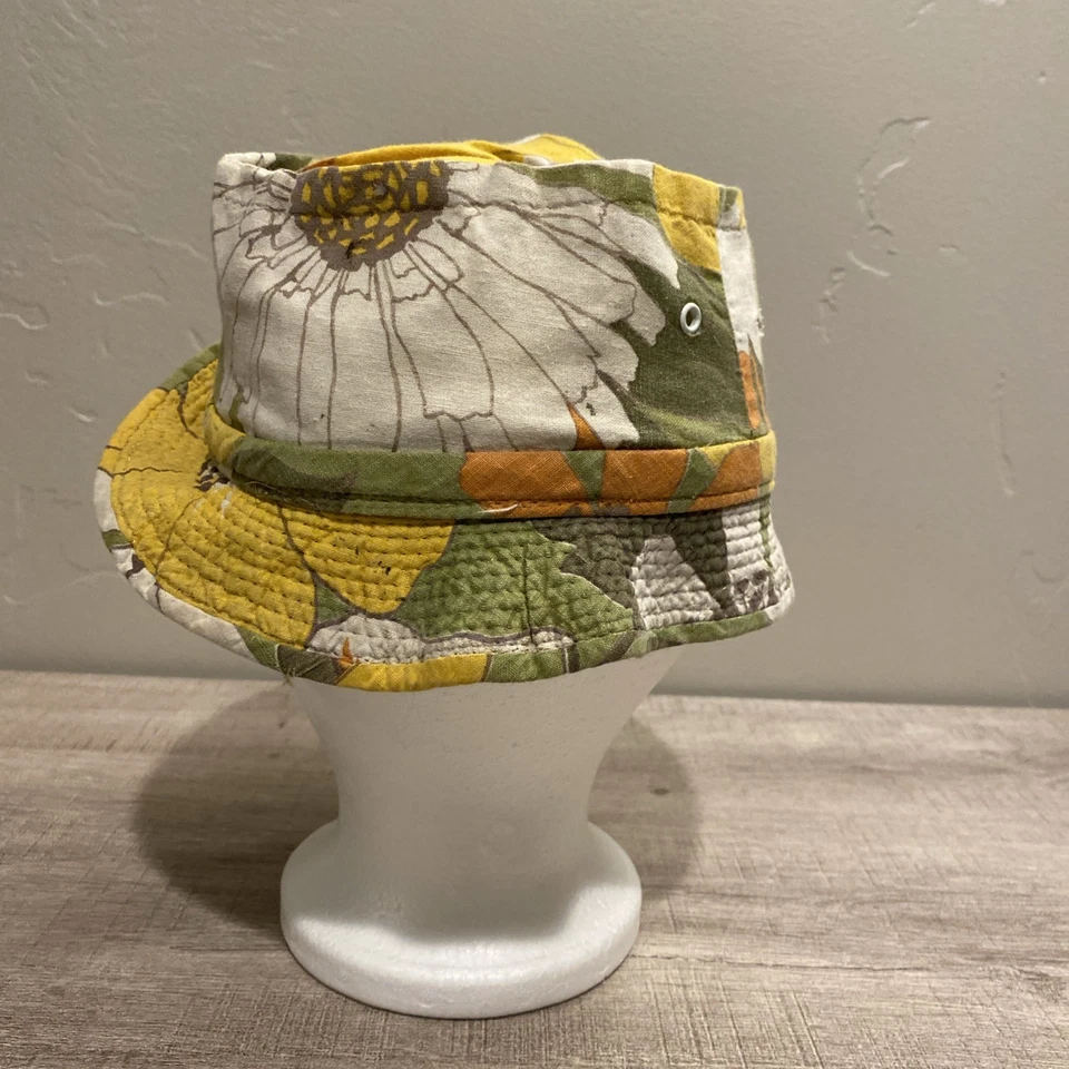 De colección 1970 Kmart All Pro Clásico Niño’s Sun Bucket Sombrero Gorra Verde Margarita S Foto 4 de 4