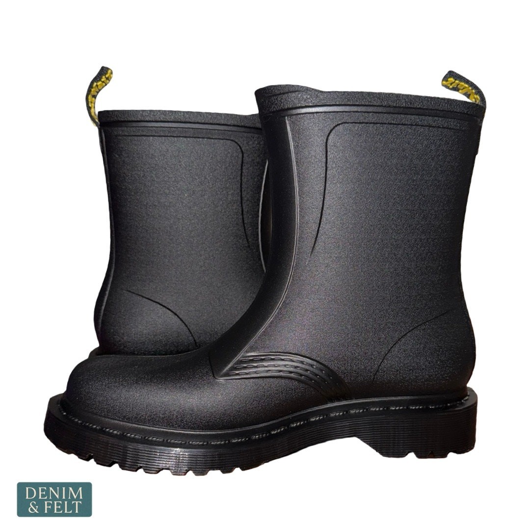 NEW Dr Martens 1460 Rain Boots Waterproof Black PVC Chelsea  display picture 3